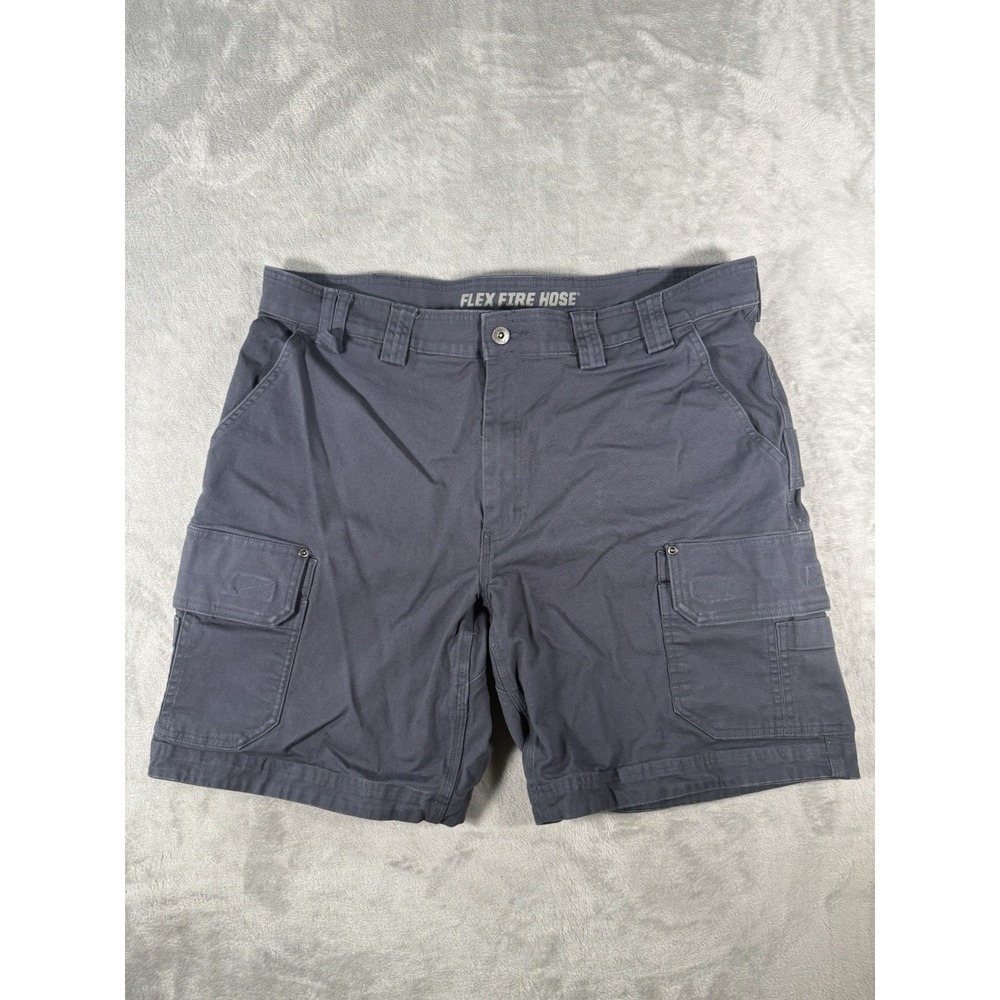 Duluth Trading Shorts Mens‎ 40 Blue Flex Fire Hose Cargo Work Utility
